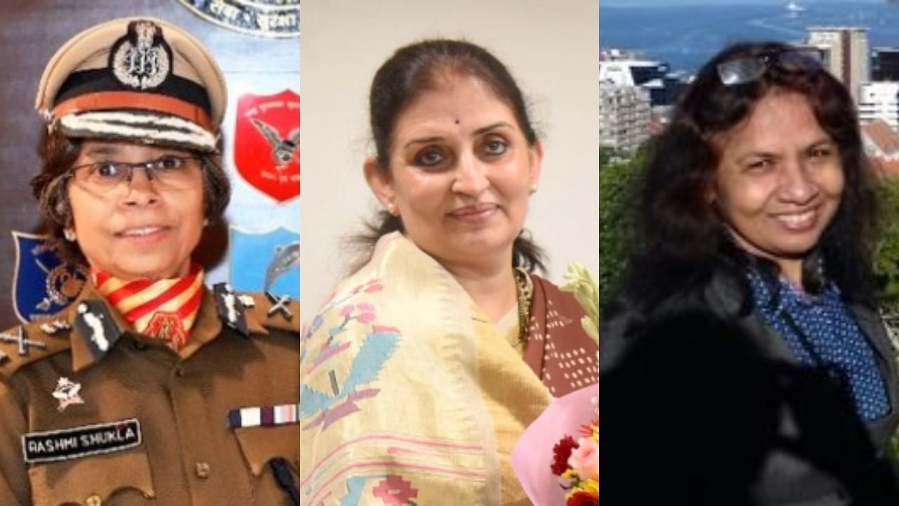 <div class="paragraphs"><p>(L-R) Rashmi Shukla (Indian Police Service), Sujata Saunik (Indian Administrative Service) and Shomita Biswas (Indian Forest Service).</p></div>